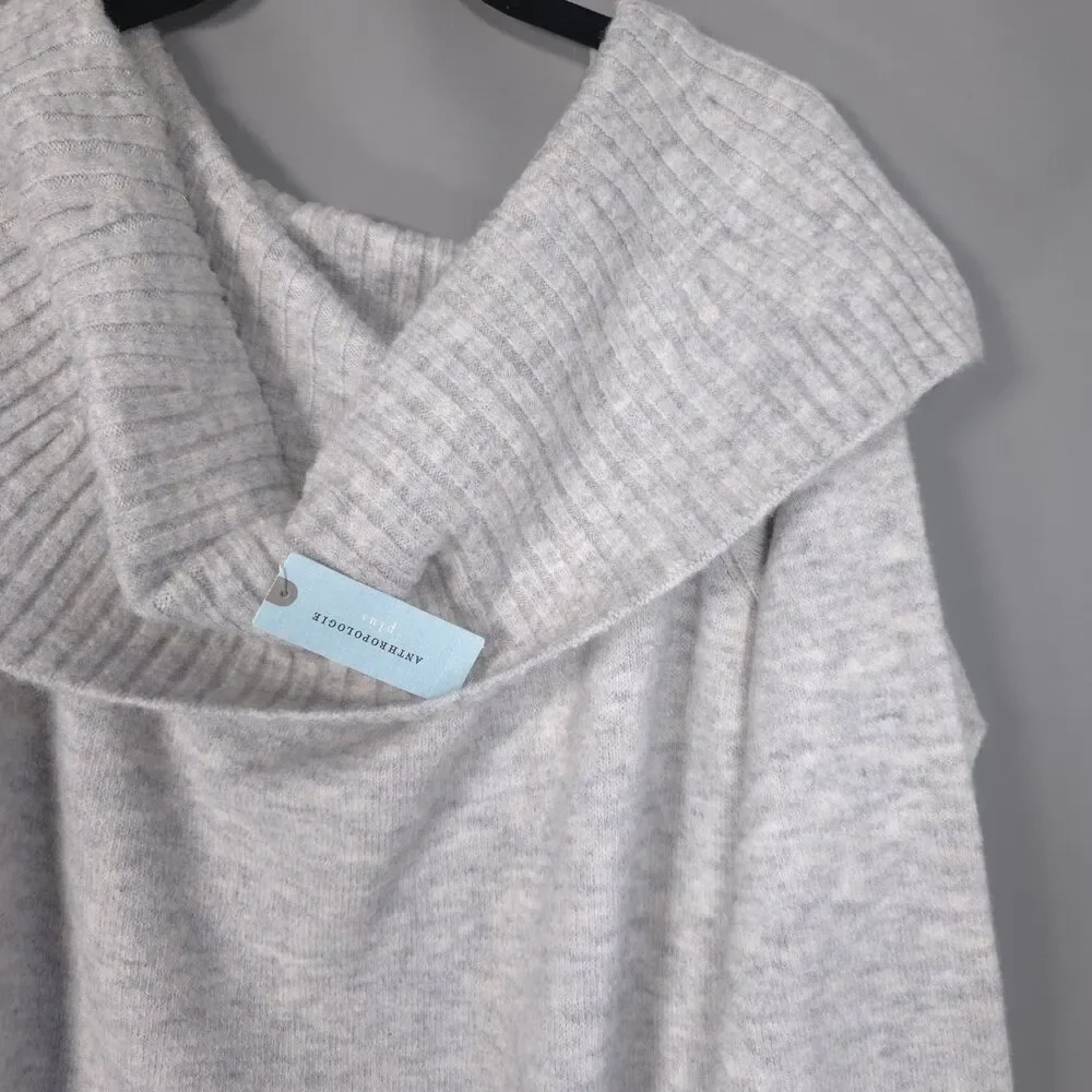 ANTHROPOLOGIE DAILY PRACTICE Women's New Maxi Sweater Dress 3X Gray Soft‎ Knit